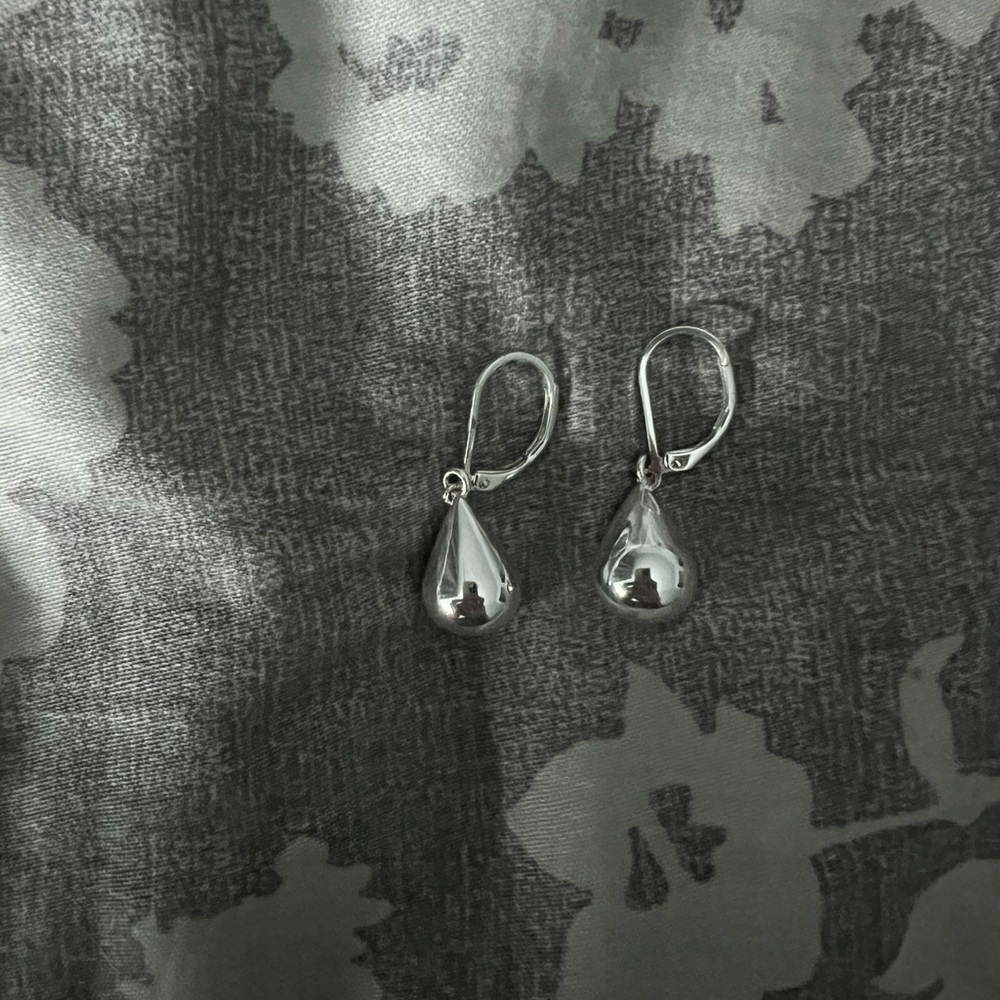 Elegant Silver Teardrop Earrings